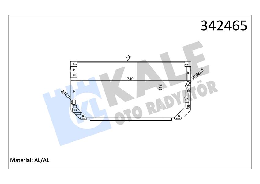 ORJINAL 8846012480 Klima Radyatörü Toyota Corolla 1998-2002