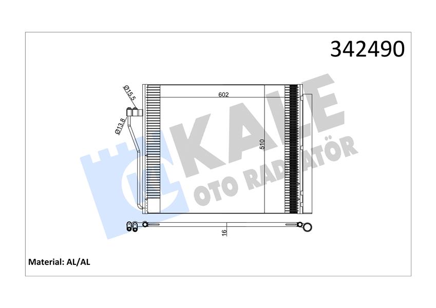 KALE 342490 Klima Radyatoru Bmw F06 F01 F02 F04