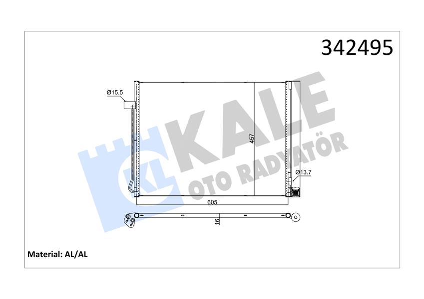 KALE 342495 Klima Radyatoru Bmw E70 F15 E71 F16