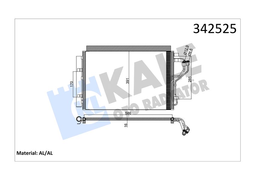 MND DC976063X000 Klima Radyatörü Oem Doowon 608x381x16 I30/Elantra/Ceed
