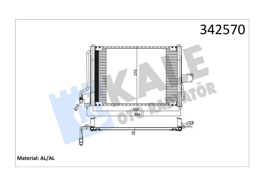KALE 342570 Klima Kondenseri Opel Astra F-Astra F Classic-Van Al-Al