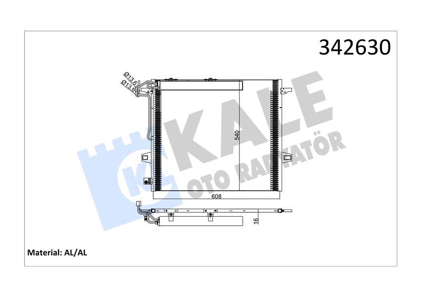 MGA-82382 Klima Radyatoru (Mercedes-Benz  W164 Gl320 (06+) Ml320 (05+) W251 (07+))