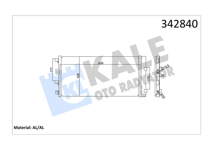 43-3522 Klima Radyatoru Dacia Duster 1.5 Dci 108 Hp 2009-2012