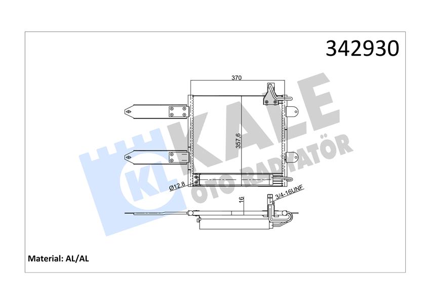 KALE 342930 Klima Kondenseri Vw Polo-Lupo-Seat Arosa Variant Al-Al