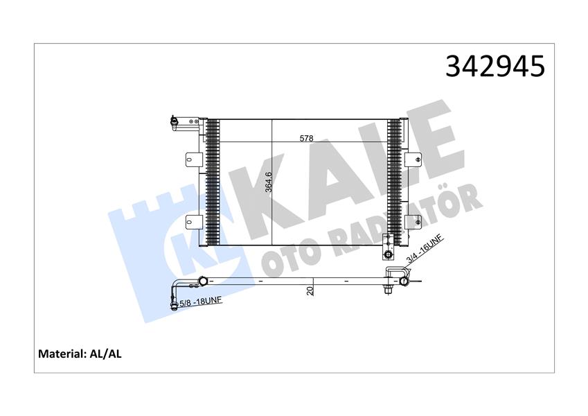 KAL 342945 Klima Radyatörü 8fc 351 036-081 Golf3