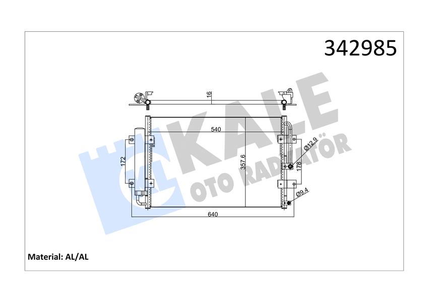 HCC 976064F100 Klima Radyatörü Hyundai H100 2004>