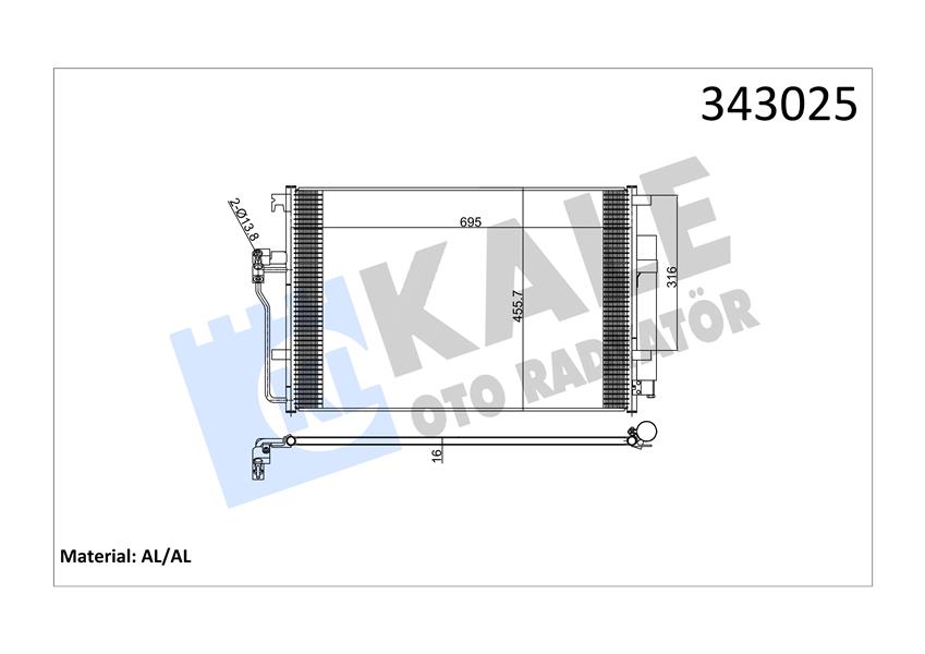 KALE 343025 Klima Radyatoru Mercedes Sprinter B906 B907 B910 . Vw Crafter 30-35-50