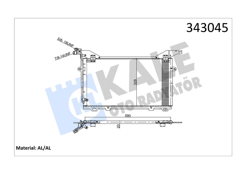 KALE 343045 Klima Radyatoru Mercedes E-Class W210 S210