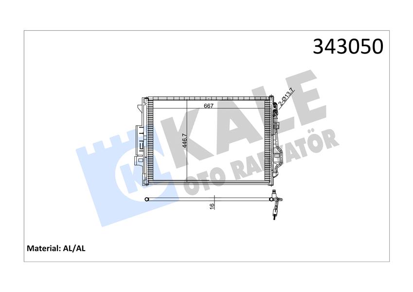 KALE 343050 Klima Radyatoru Mercedes S-Class W221 C216