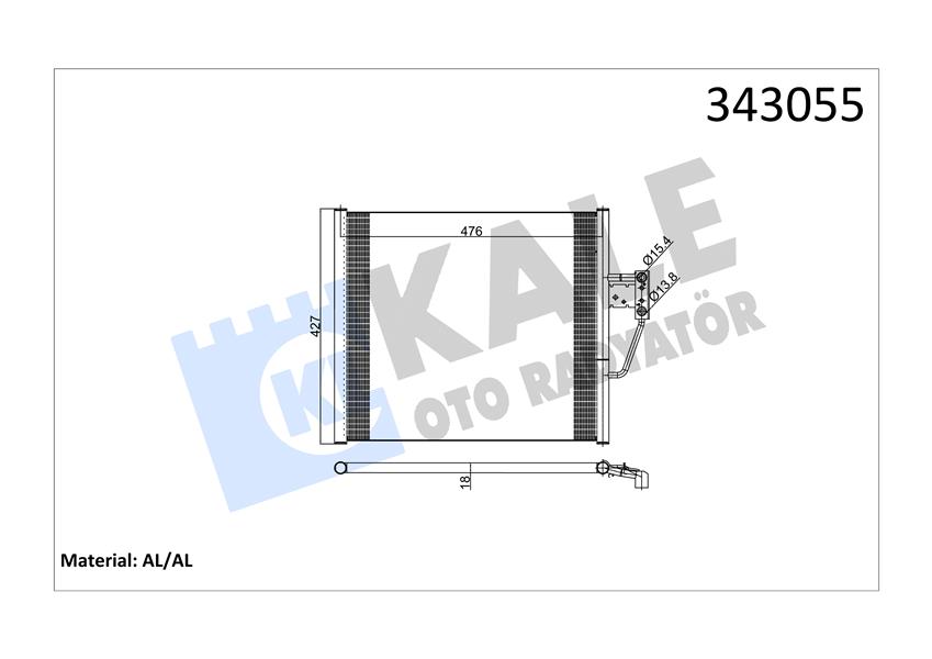 KLR-343055 Klima Radyatoru(Bmw  E39  520 I / 525i / 528i / 530i / 540i / 525tds (97-04))
