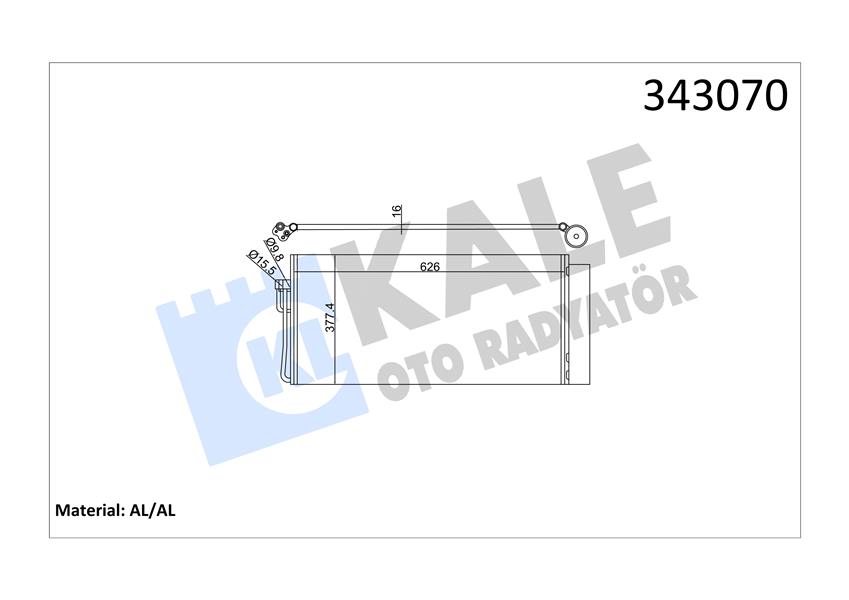 KALE 343070 Klima Radyatoru Bmw E60 E65 M57 N57 N67