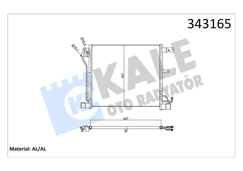 KALE 343165 Klima Kondenseri Nissan Juke Al-Al