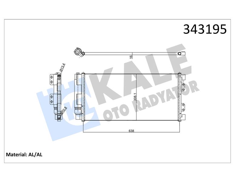 KALE 343195 Klima Radyatoru 18 K4f - 20 T2n - 25 K4f Freelander I L314 98>06