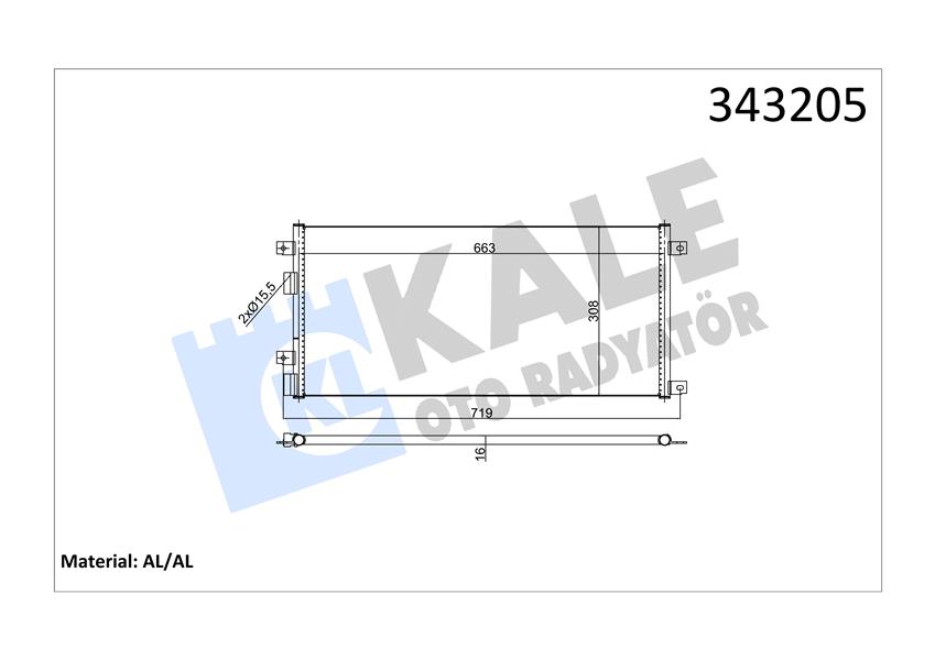 KALE 343205 Klima Radyatörü Iveco Daily Iii 99>07 Iveco Daily Iv 06>11 2.3 F1a 3.0 F1c