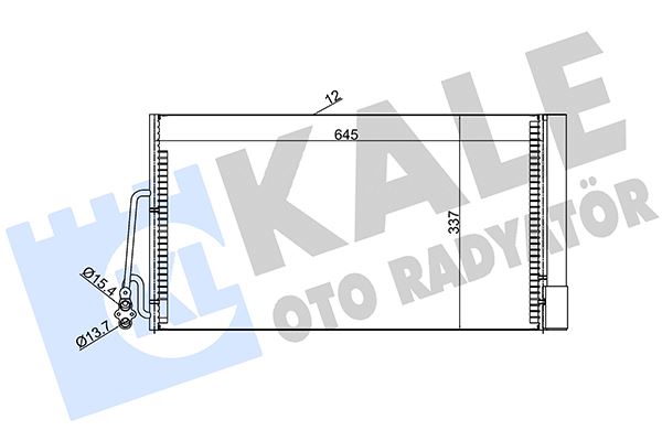 KALE 384900 Klima Kondenseri Mini-Mini Clubman-Mini Countryman-Mini Paceman Al-Al 644x341x16