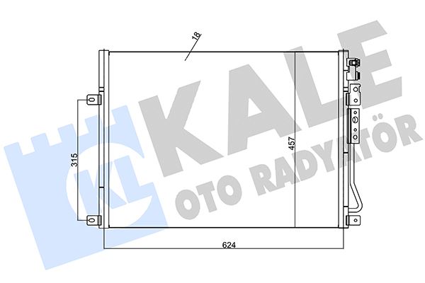 KALE 385800 Klima Radyatörü Kondanser Jeep Grand Cherokee 05>10 3.0 Crd