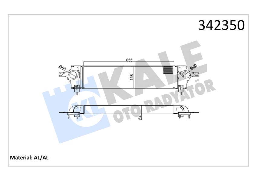 KALE 342350 Turbo Radyatörü Intercooler Nissan Qashqai Al-Pl-Brz