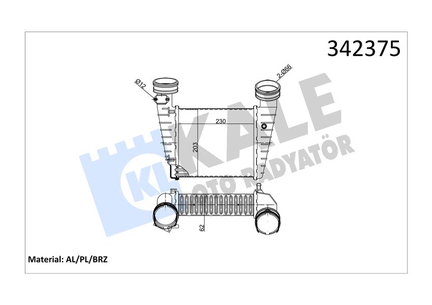 VEKA 42-4402 Turbo Radyatörü (Intercooler) Musurlu Volkswagen Passat (3b3) 1.8 2000-2005