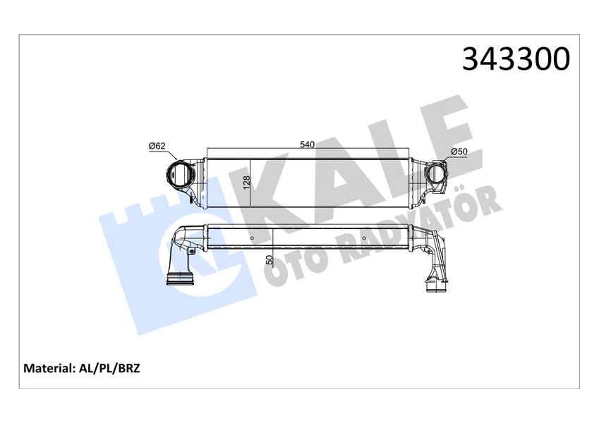 KALE 343300 Turbo Radyatoru Bmw E46 M47 M57