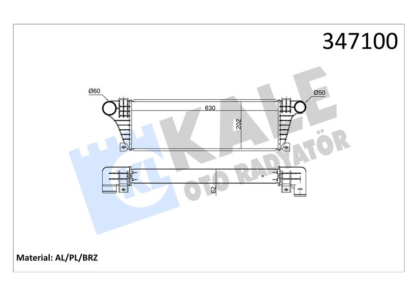 42-1823 Turbo Radyatoru (Intercooler) Iveco Daily Ii Minibus/Otobus A 40-10 (94139111, 94139131, 94139311, 94139315,... 103 Hp 1991-1996