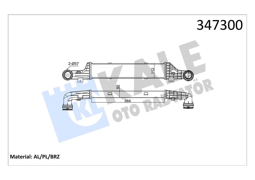 42-2809 Turbo Radyatoru (Intercooler) Mercedes E Serisi (W210) E 200 - E 200 Cdi - E 220 Cdi - E 270 Cdi 1995-2002