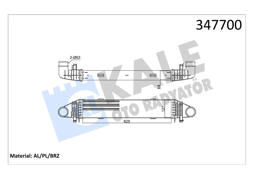 KALE 347700 Turbosarj Radyatoru Mercedes M271 Om646 W204 S204 W212