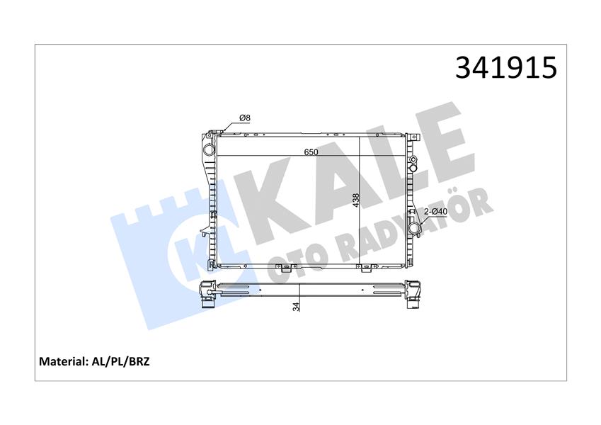 KALE 341915 Motor Su Radyatoru Bmw M52 M60 M62 M73 E39 E38 Klimali