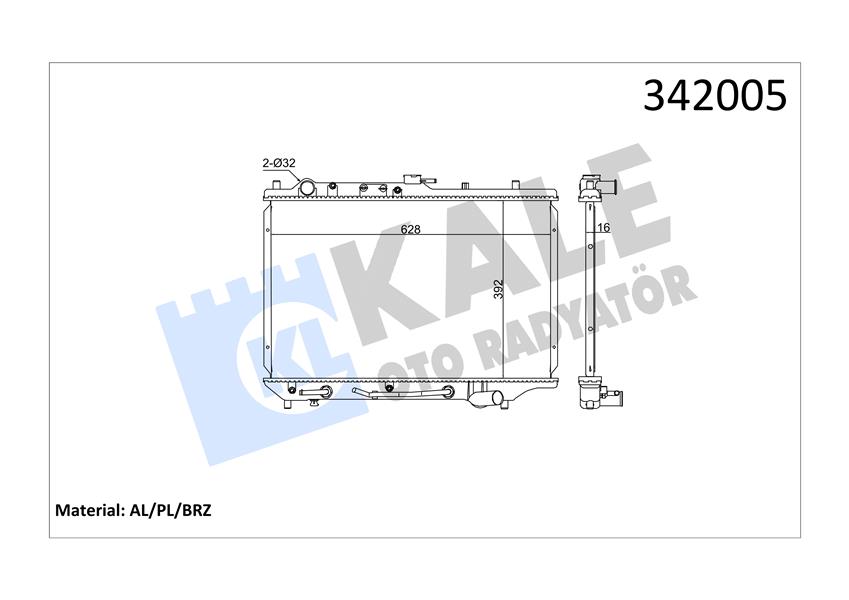 KALE 342005 Radyatör Mazda 323 C Iv Al-Pl-Brz