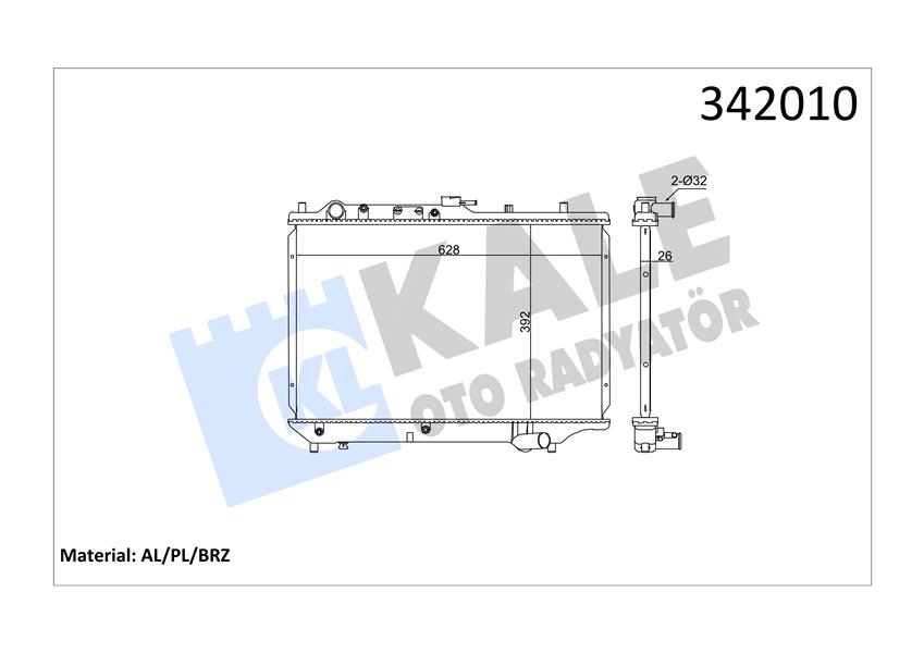 KALE 342010 Radyatör Mazda 323 C Iv Al-Pl-Brz