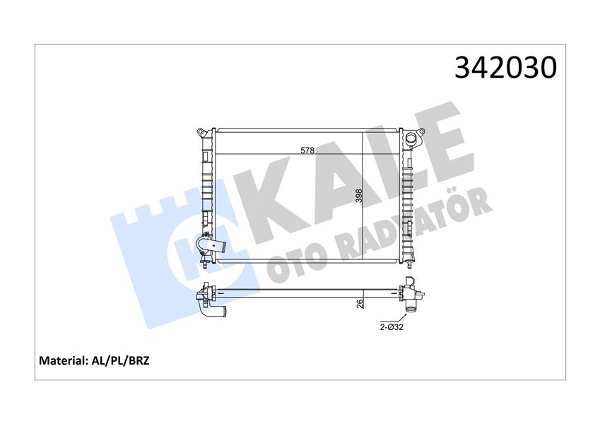 KALE 342030 Motor Su Radyatoru Mini W10 R50 R52 R53