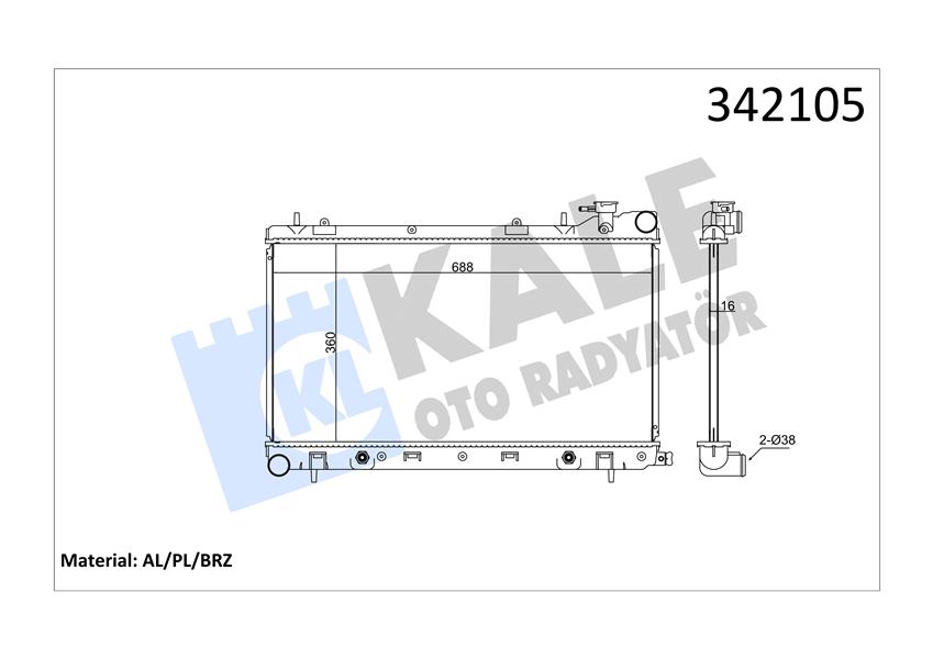 KALE 342105 Radyatör Subaru Subaru Forester Al-Pl-Brz