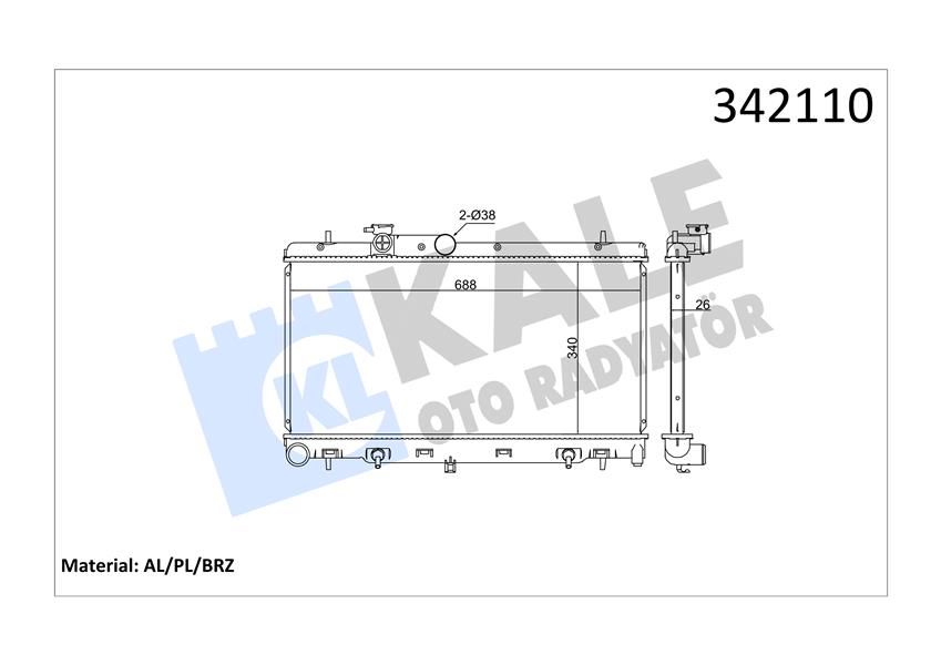 KALE 342110 Radyatör Subaru Legacy Iv-Outback Al-Pl-Brz
