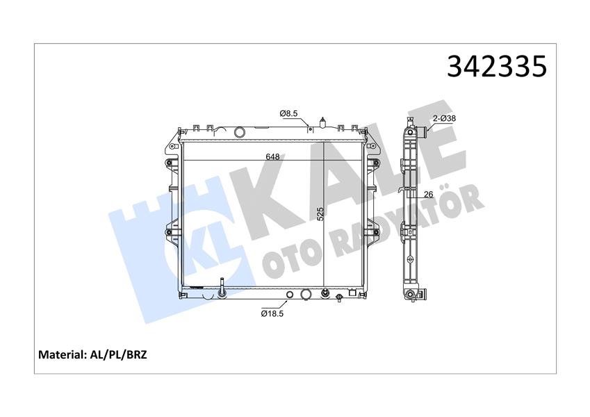 Radyator Toyota Hilux Vii Pickup 3.0 D-4d 4wd (At) (Brazing)