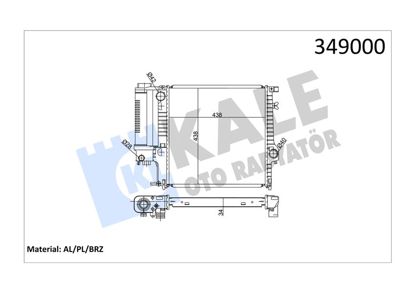 KALE 349000 Motor Su Radyatoru Bmw M40 M42 M43 M44 M50 M52 E30 E36 Klimali / Manuel Sanziman