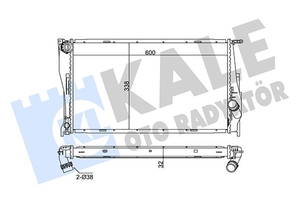 KALE 354600 Motor Su Radyatoru Bmw N47 N54 N55 M47 E81 E82 E87 E88 E90 E91 E92 E93 E84 E89