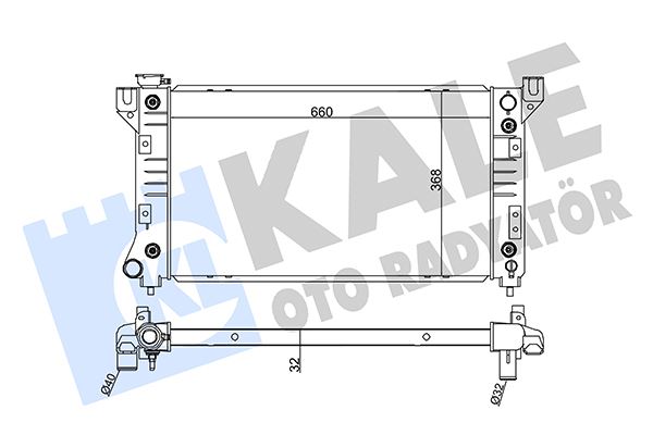 KALE 355700 Radyatör Chryler Voyager Iii Al-Pl-Brz 660x368x32