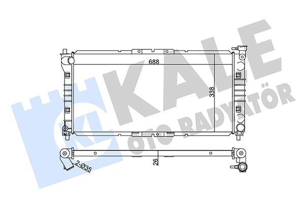 KALE 359600 Radyatör Mazda 626 Iv-626 V-Mx-6 Al-Pl-Brz 688x338x26