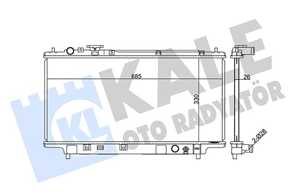 KALE 359800 Radyatör Mazda 323 P-V Al-Pl-Brz 330x688x16