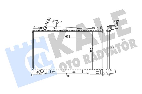 KALE 360100 Radyatör Mazda 6 Gg - Gy Al-Pl-Brz 375x678x16