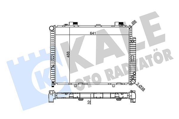 KALE 360500 Motor Su Radyatoru Mercedes E-Class M111 W210 S210 Klimali