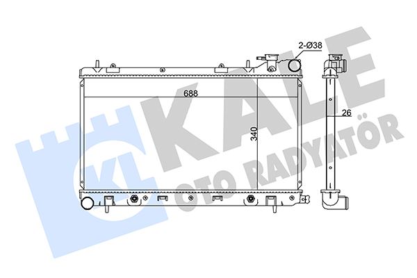 KALE 364700 Radyatör Subaru Forester-Impreza Al-Pl-Brz 340x688x26