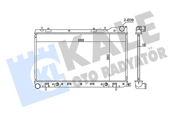 KALE 364900 Radyatör Subaru Forester Al-Pl-Brz 360x688x16