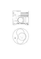 KOLBEN 41092600 Motor Piston Segman Std T5 2.5 Tdi 130-174 Ps 3-4-5 Cyl 81.01 Axd-Blj-Axe-Blk-Bac Sil