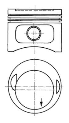 KOLBEN 93968620 Piston Segman 1.00 96.50mm Mercedes M102 W201 W123 W124 W460 22 Pim