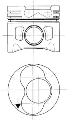 KOLBEN 94427730 Motor Piston Segman 1.00 Golf Iv-Bora-Passat 1.9tdi 1-2 Cyl 26pim 79.51 Aff-Afn-Agr-Ahf-Alh Cyl