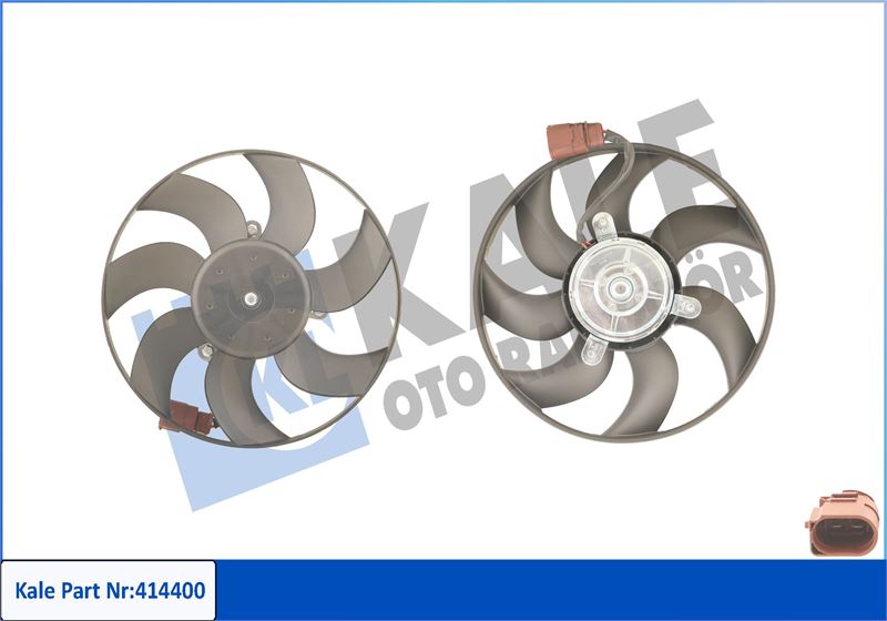 KALE 414400 Fan Motoru Sağ Golf 5-6-Passat-Jetta-Caddy 3-A3-Octavia-Superb-Leon 1.4-1.6-1.9-2.0 150wx292.9mm