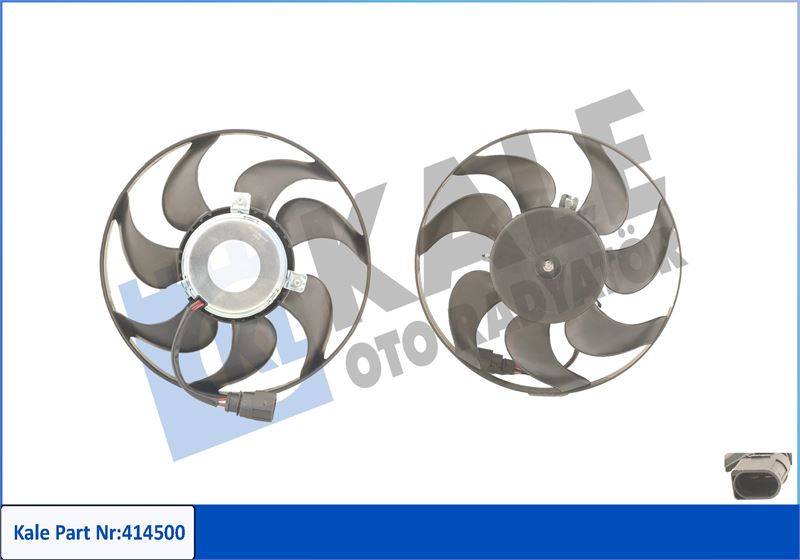 KALE 414500 Fan Motoru Sağ Caddy Iii-Golf V-Vi-Plus-Jetta Iii-Iv-Passat-Scirocco-Touran 200w-295mm