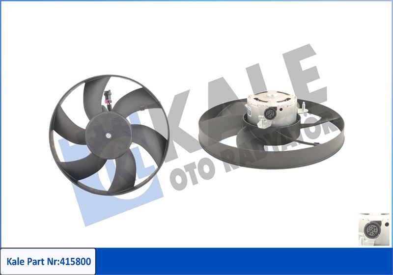 KALE 415800 Fan Motoru Sol Seat Cordoba-Ibiza Ii-Inca-Vw Caddy Ii-Polo 250w-300mm