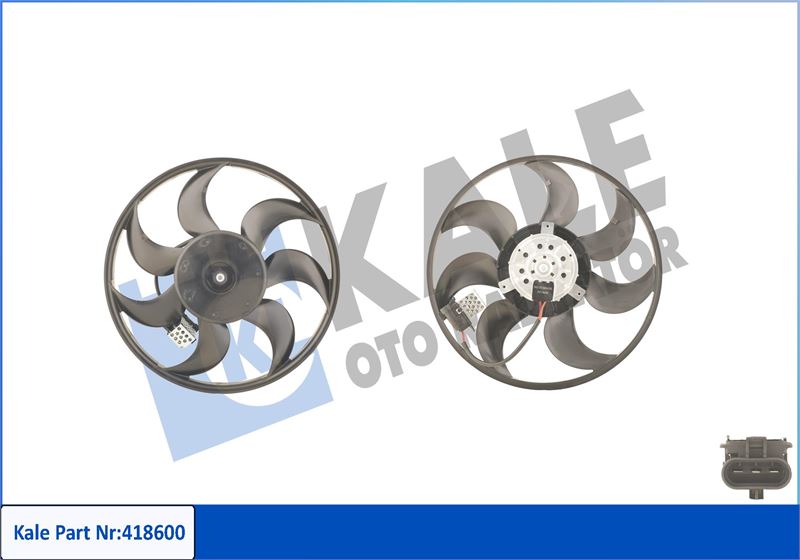 KALE 418600 Fan Motoru Pervaneli Opel Astra H 04 > Zafira 05 > 250w-390mm