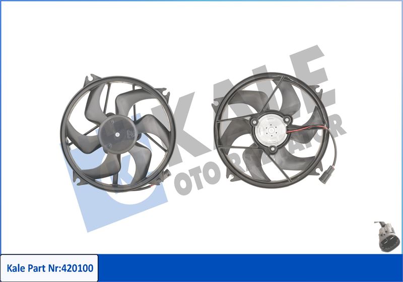 KALE 420100 Fan Motoru Pervane Citroen C4 I-Ii-Ds4 Peugeot P307-P307 Cc-P307 Sw 200w-385mm